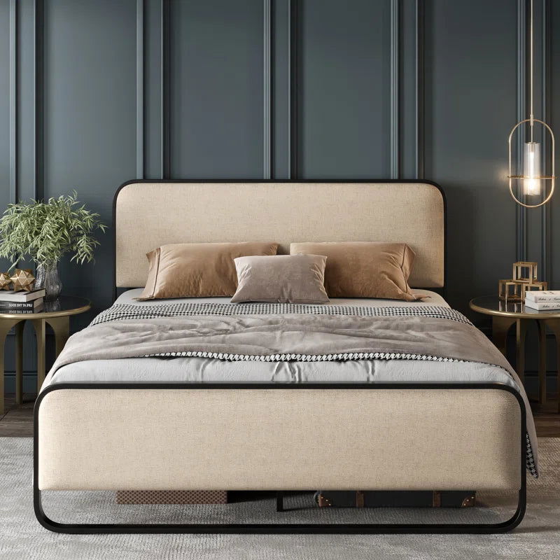 NightCraft Minimal Design Upholstered Bed - Furnishiaa -  -
